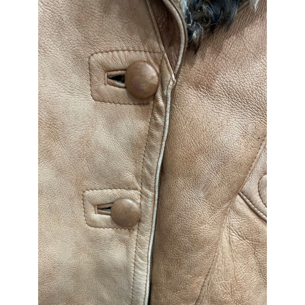 Vintage Penny Lane Sheep Skin Leather Shearling Jacket M Fur lined Boho Retro - Picture 5 of 11